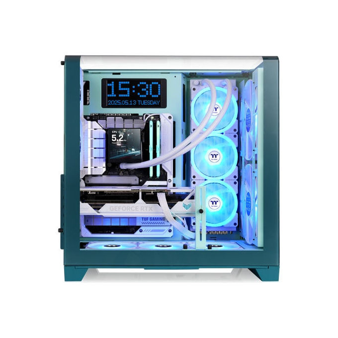 Thermaltake CA-11F-00MTWN-00 View 390 Air Midi Tower Supporto ATX Micro-ATX Mini-ITX Vetro Temperato USB 3.2 Type-C colore Blu