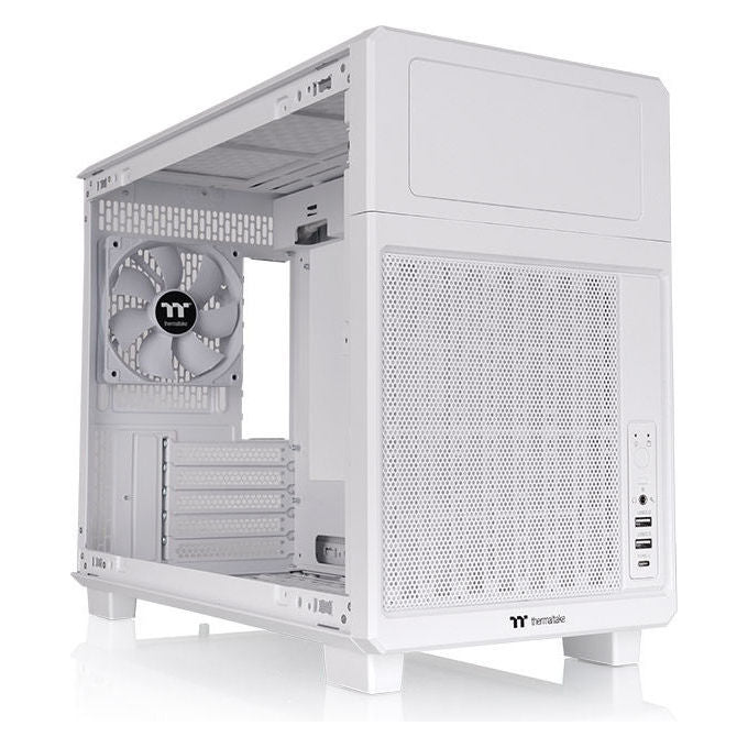 Thermaltake TR200 Snow White Case PC Mini-ITX e Micro ATX con Filtro Antipolvere 5 Slot Espansivi 2 Vani 3.5'' 1 Vano 5.25'' colore Bianco