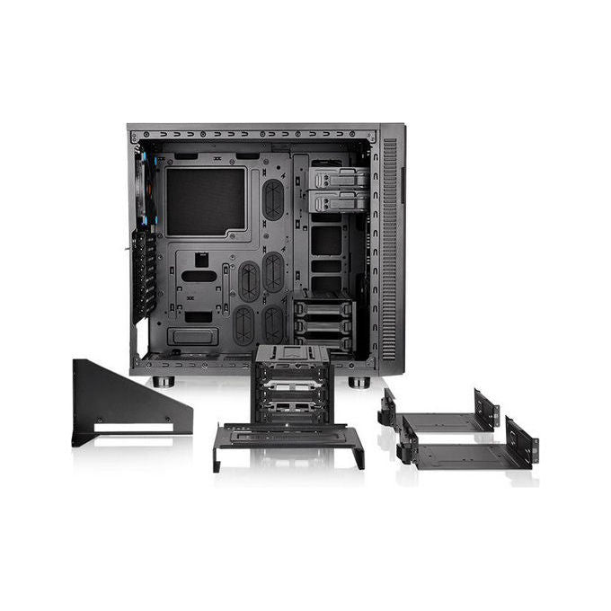 Thermaltake 4717964406545 Suppressor F31 Tempered Glass Edition Midi Tower con Vetro Temperato 10 Slot Espansione 3 Bay 3.5'' 3 Bay 2.5'' colore Nero