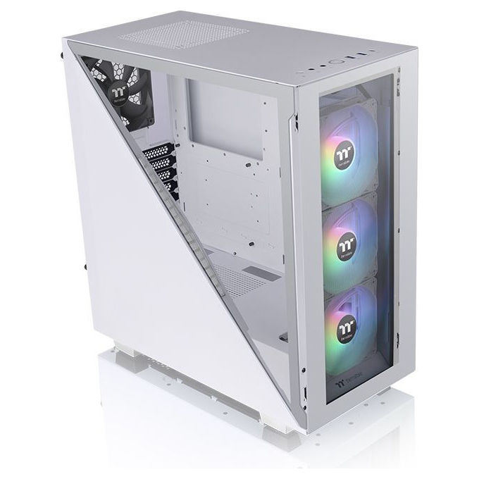 Thermaltake CA-1S2-00M6WN-01 Divider 300 TG Snow Case Midi Tower ATX con Vetro Temperato e ARGB colore Bianco