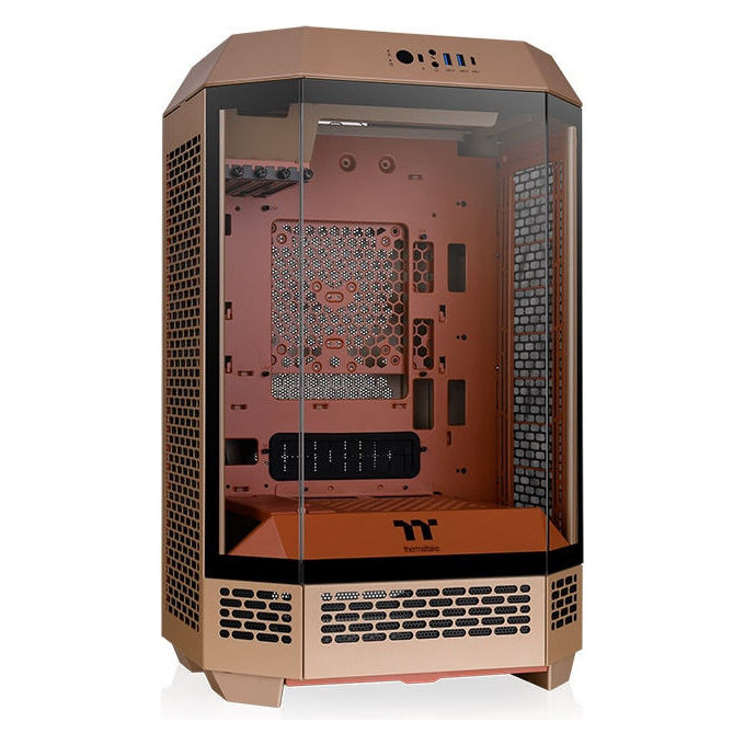 Thermaltake 4711475645738 The Tower 300 Case PC Micro Tower per schede madri micro ATX e Mini-ITX con supporto fino a 8 ventole da 120 140 mm e vetro temperato colore Sabbia
