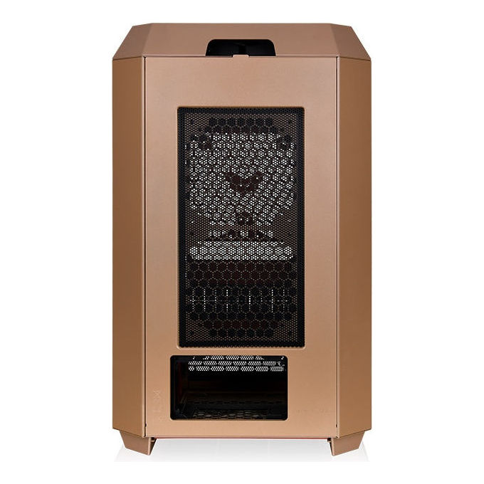 Thermaltake 4711475645738 The Tower 300 Case PC Micro Tower per schede madri micro ATX e Mini-ITX con supporto fino a 8 ventole da 120 140 mm e vetro temperato colore Sabbia