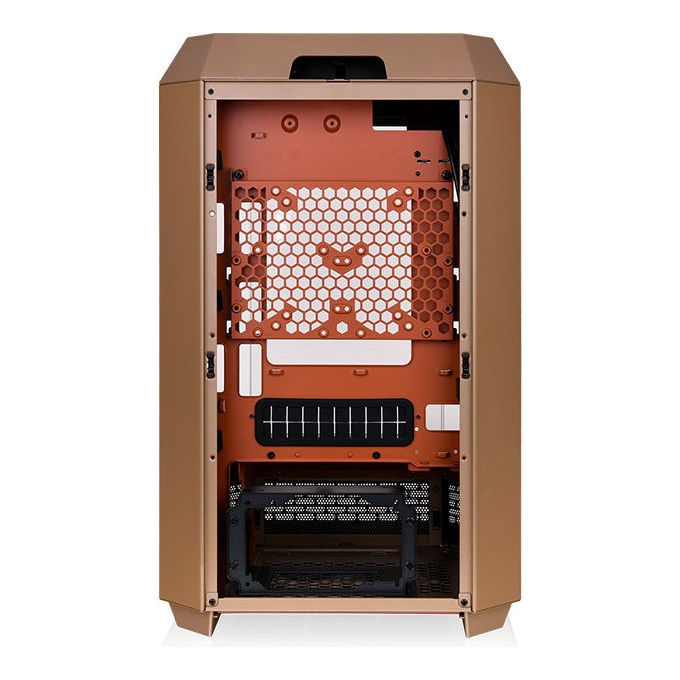 Thermaltake 4711475645738 The Tower 300 Case PC Micro Tower per schede madri micro ATX e Mini-ITX con supporto fino a 8 ventole da 120 140 mm e vetro temperato colore Sabbia