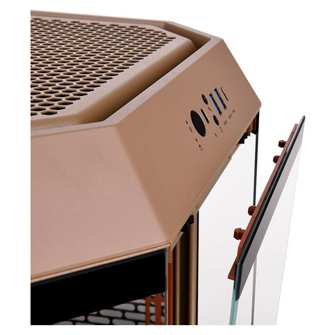 Thermaltake 4711475645738 The Tower 300 Case PC Micro Tower per schede madri micro ATX e Mini-ITX con supporto fino a 8 ventole da 120 140 mm e vetro temperato colore Sabbia