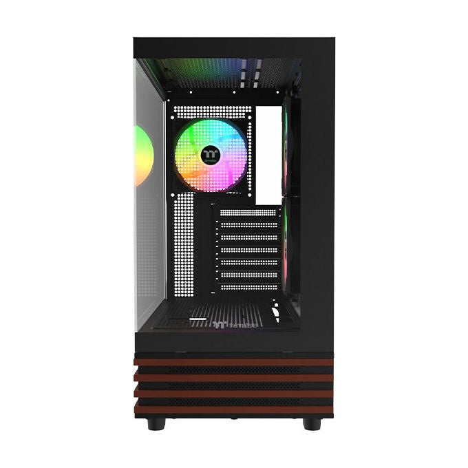 Thermaltake CA-1Y7-00M1WN-WS View 270 Plus WS ARGB Case Midi Tower ATX EATX Micro-ATX Mini-ITX con Illuminazione ARGB Ventole Preinstallate 3x120mm Vetro Temperato Legno colore Nero