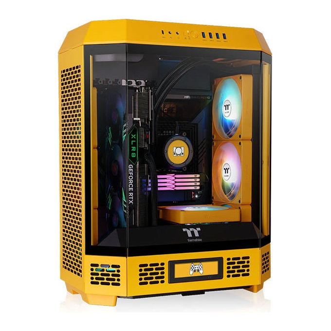 Thermaltake CA-1Z1-00M4WN-00 Tower 600 Case PC Midi Tower ATX con Vetro Temperato e Illuminazione RGB 2x 140 mm Preinstallate colore Giallo