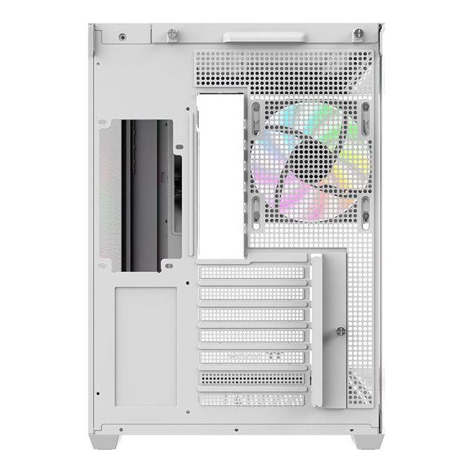 Thermaltake CA-1Z2-00M6WN-WS View 380 WS Case Midi Tower con Illuminazione ARGB Vetro Temperato e Pannelli in Legno colore Bianco