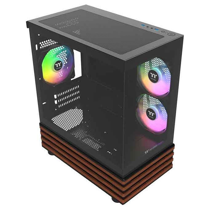 Thermaltake CA-1Z4-00M1WN-WT View 170 WS ARGB Case per PC Micro Tower con Illuminazione ARGB Vetro Temperato colore Nero