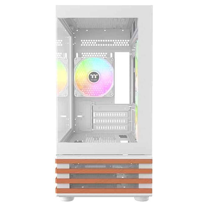 Thermaltake CA-1Z4-00M6WN-WS View 170 WS ARGB Snow Case Micro Tower con Illuminazione ARGB Vetro Temperato per Motherboard micro ATX e Mini-ITX colore Bianco