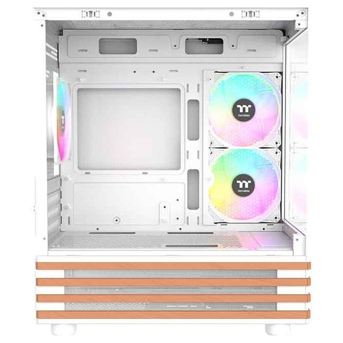 Thermaltake CA-1Z4-00M6WN-WS View 170 WS ARGB Snow Case Micro Tower con Illuminazione ARGB Vetro Temperato per Motherboard micro ATX e Mini-ITX colore Bianco