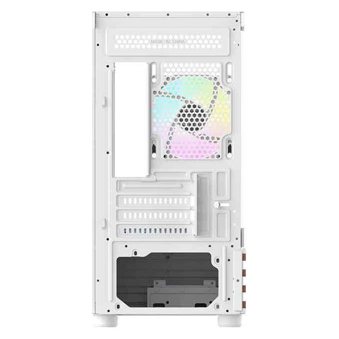 Thermaltake CA-1Z4-00M6WN-WS View 170 WS ARGB Snow Case Micro Tower con Illuminazione ARGB Vetro Temperato per Motherboard micro ATX e Mini-ITX colore Bianco