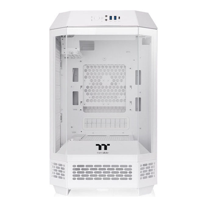 Thermaltake CA-1Z9-00S6WN-00 The Tower 250 Snow Mini Tower con Display LCD 3.9'' e Finestra Laterale colore Bianco