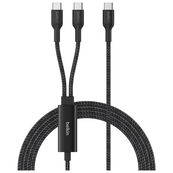 Belkin CAC004HQ1.5MBK Cavo USB-C Dual 140W USB 2.0 1.5 m colore Nero