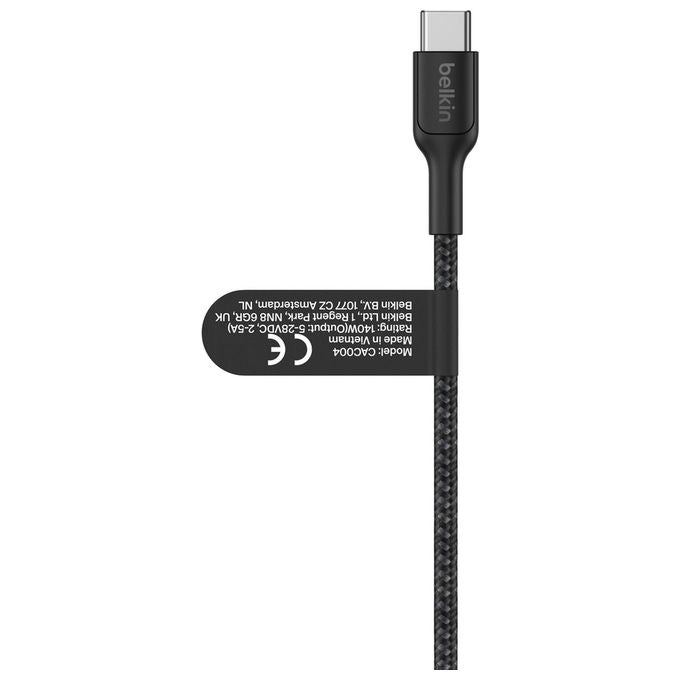 Belkin CAC004HQ1.5MBK Cavo USB-C Dual 140W USB 2.0 1.5 m colore Nero