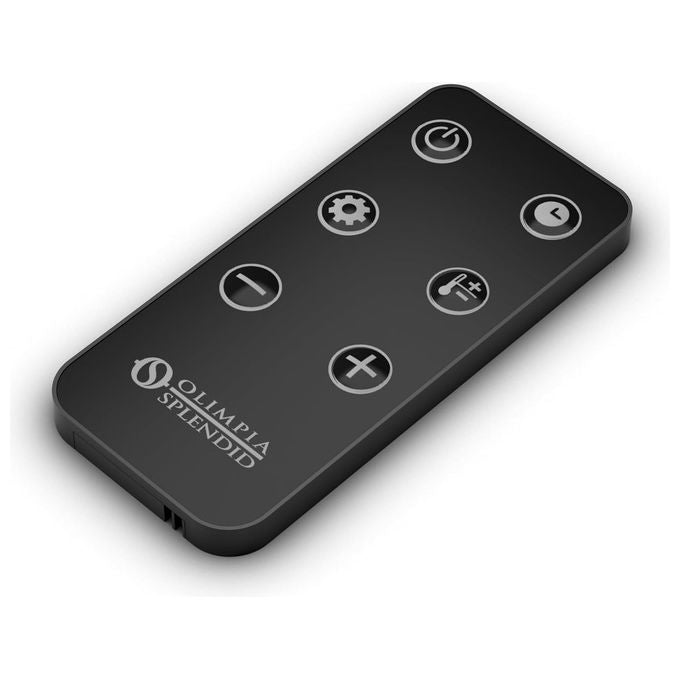 Olimpia Splendid Caleo Glass WiFi, stufa elettrica convezione, nero vetro, 2000W, controllo app