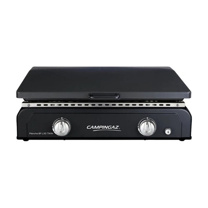 Campingaz 3000006759 Blue Flame LXD Twin Griglia Plancha a Gas 2 Fuochi 6000W 2400 m² Accensione Elettronica