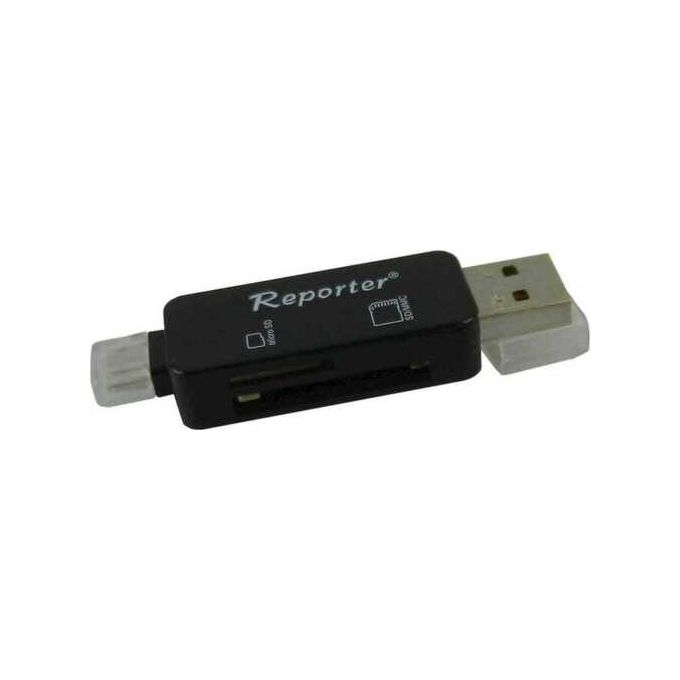 Reporter 00266 Mini Lettore di Memory Card SD MicroSD SDHC SDXC OTG USB 2.0 Plug and Play colore Bianco