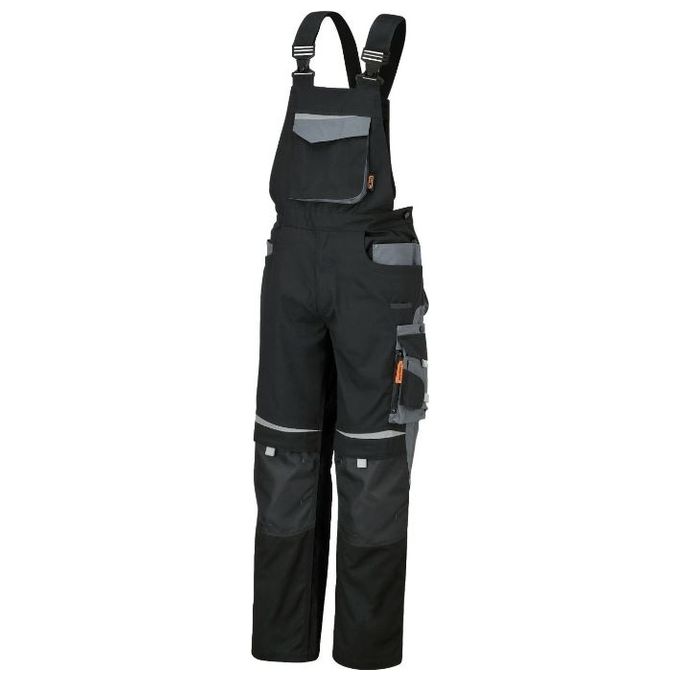 Beta 78230001 Salopette da Lavoro Canvas T-C 280 g-m² Rinforzi Cordura Inserti Riflettenti 3M Taglia S colore Nero Grigio