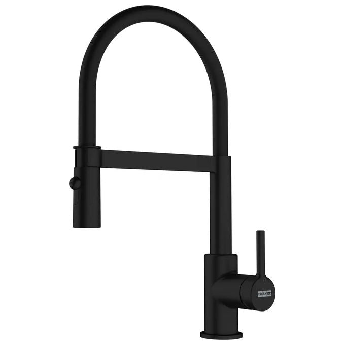 Newform miscelatore lavello semiprofessionale Moony, nero opaco, design moderno, serie Moony, mod. 3155.01.093