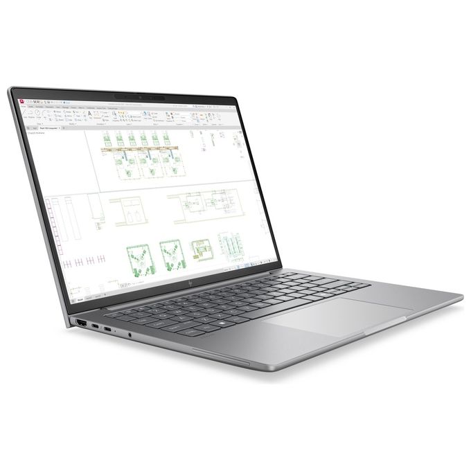 HP DK1L9ET ZBook 8 G2i Laptop Copilot+ PC Intel Core Ultra 7 32 GB RAM 1 TB SSD NVIDIA RTX PRO 500 Blackwell Windows 11 Pro colore Argento