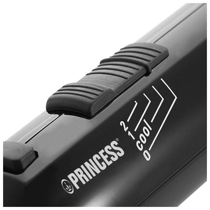 Princess CC300 Cool Curl Spazzola ad aria calda 300W 3 temperature getto aria fredda 2 accessori colore Nero