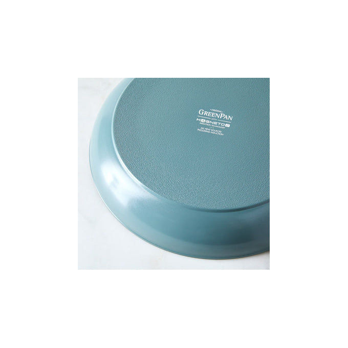 GreenPan CC002296-001 Padova Padella per saute' in Alluminio con Rivestimento in Ceramica Antiaderente Fino a 220 °C Lavabile in Lavastoviglie Acciaio Inossidabile Dorato colore Smokey Blue