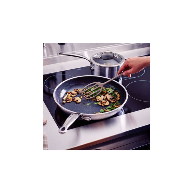 GreenPan CC005002-001 Premiere Padella Multiuso Acciaio Inox Rivestimento Antiaderente in Ceramica Fino a 220°C Lavabile in Lavastoviglie colore Argento