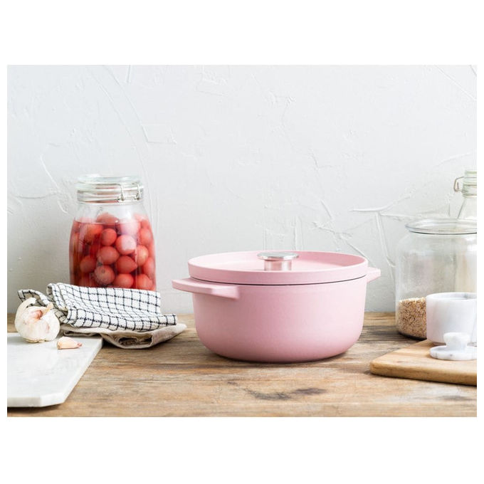 KitchenAid CC007430-001 Casseruola in Ghisa Smaltata Dried Rose 22 cm 3.3 L Forno Fino a 260°C colore Dried Rose