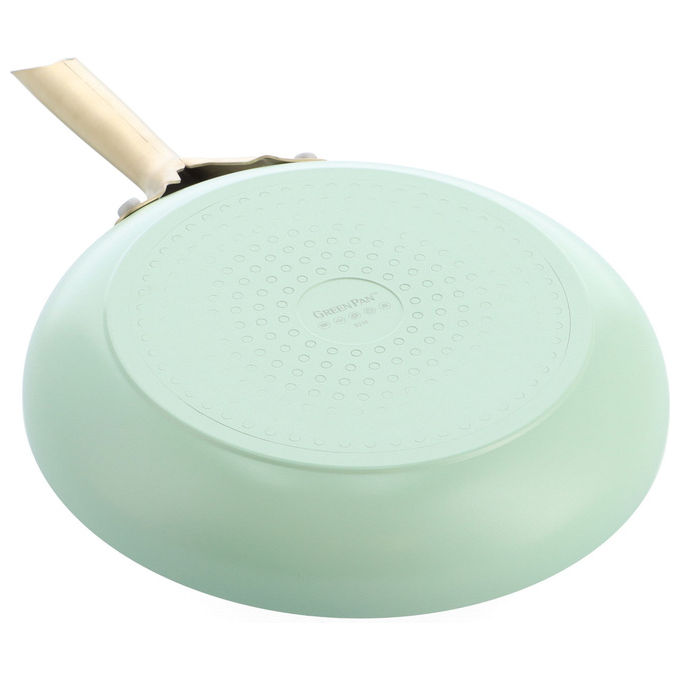 GreenPan CC009018-001 Set di Padelle Shades in Alluminio Riciclato con Rivestimento in Ceramica Antiaderente Compatibile con Piani Cottura a Induzione 3 pezzi colore Verde Beige