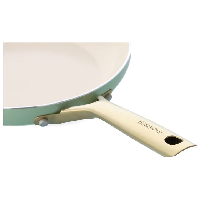 GreenPan CC009018-001 Set di Padelle Shades in Alluminio Riciclato con Rivestimento in Ceramica Antiaderente Compatibile con Piani Cottura a Induzione 3 pezzi colore Verde Beige