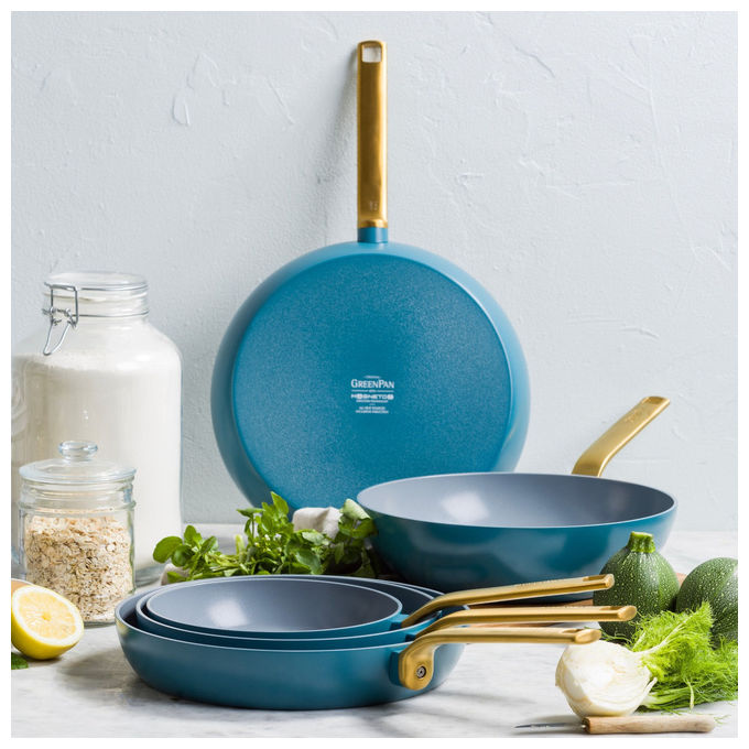 GreenPan CC009172-001 Evolution Padella Multiuso Diametro 24 cm Adatta Induzione Rivestimento Antiaderente Senza PFAS colore Blu