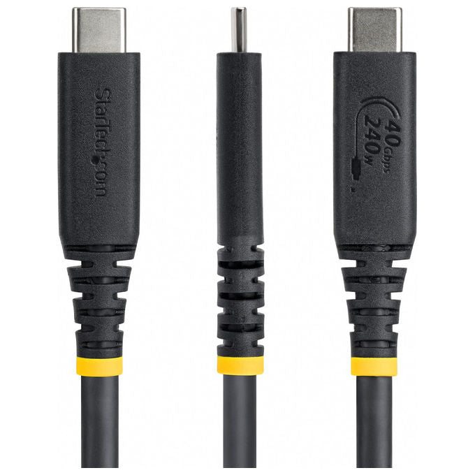 StarTech.com CC1M40GUSB4TP Cavo USB4 da 1m 40 Gbps 240W PD 8K 60Hz colore Nero