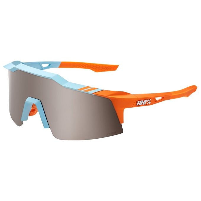 100% 0196261017267 Speedcraft SL Occhiali da Sole Lenti Specchiate HiPER Argento Trasmissione 15% categoria S3 colore Due Toni - HiPER Argento