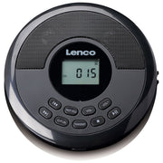 Lenco CD-340BK Lettore CD portatile con Bluetooth 5.0 e altoparlanti integrati colore Nero