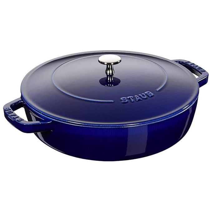 STAUB 1004764 Tegame Chistera in Ghisa 28 cm 3,7 L adatto a tutti i piani cottura inclusa induzione colore Blu Scuro