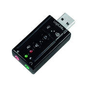 Logilink UA0078 Adattatore Audio USB Esterno con Effetto Sonoro 7.1 Controllo Volume Integrato e Funzione Mute colore Nero