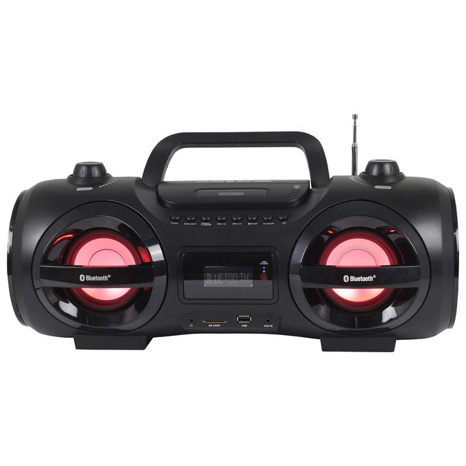Reflexion CDR900BT Impianto Stereo Portatile con Bluetooth Radio FM Lettore CD e Supporto MP3 USB SD Nero Arancione colore Nero Arancione