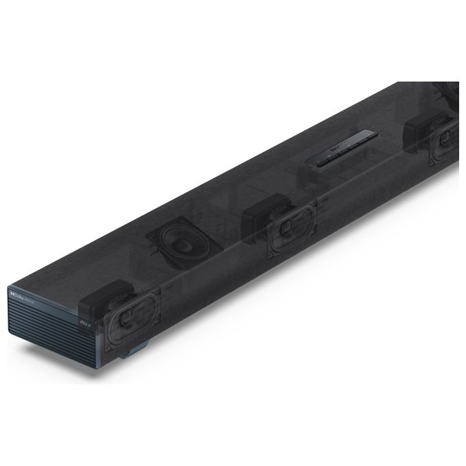 Sharp HT-SBW53121(BK) Soundbar 3.1.2 canali 182 W con subwoofer wireless Argento