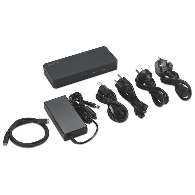 Kensington K32803EU Docking station SD4843P EQ senza driver con tripla uscita video USB C 10 Gbps supporto fino a 3 monitor 5 porte USB 3.2 Gen2 100 W Power Delivery colore Nero
