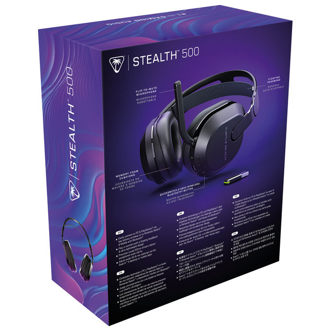 Turtle Beach TBS-5104-05 Stealth 500 Cuffie da Gioco Wireless 40h Batteria Bluetooth 5.2 per PC PS5 PS4 colore Nero