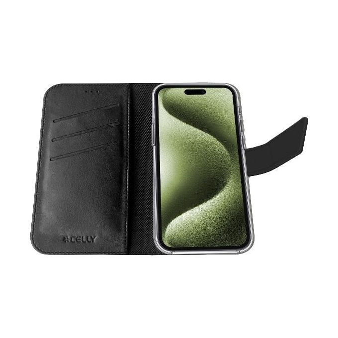 Celly Wallymag Custodia a Portafoglio Nera per Apple iPhone 17