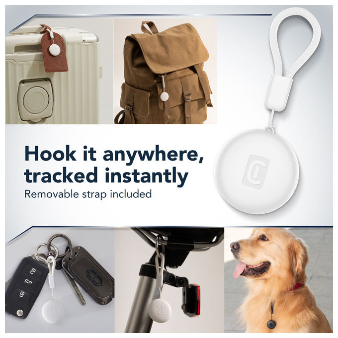Cellularline Tracy Tag, Localizzatore Oggetti Android, Bluetooth, Compatto