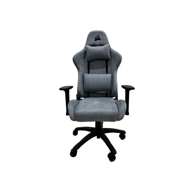 Corsair TC100RELAXED Sedia gaming in tessuto con schienale reclinabile portata massima 120 Kg colore Grigio