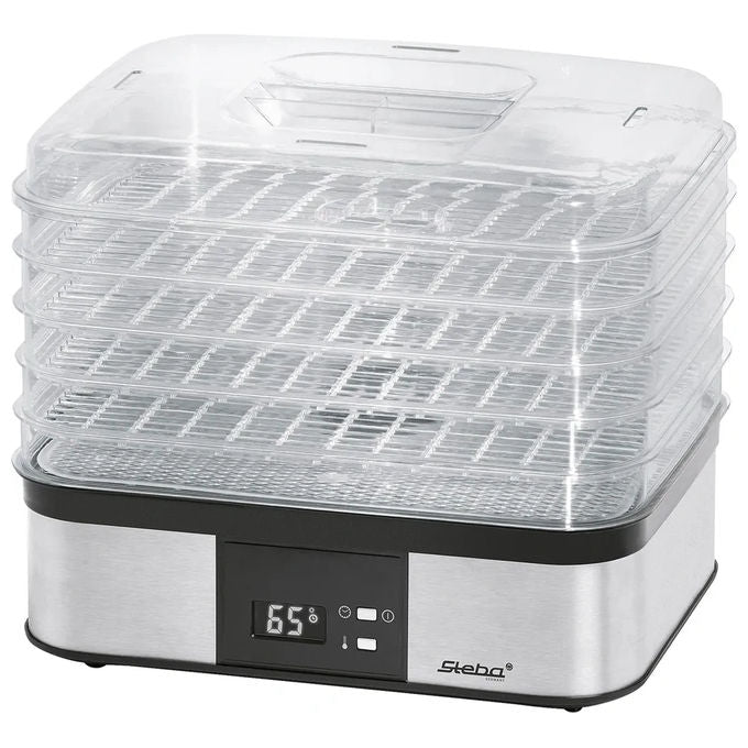 Steba ED 5 Deidratore Alimentare 5 Vassoi Temperatura Regolabile 40 70 °C Timer 1 36 Ore Potenza 350 W colore Inox