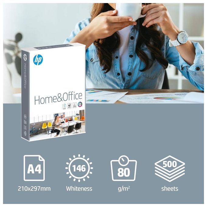 HP CHP150 Home and Office Carta per Stampanti A4 80 g-m² 500 Fogli ColorLok FSC colore Bianco