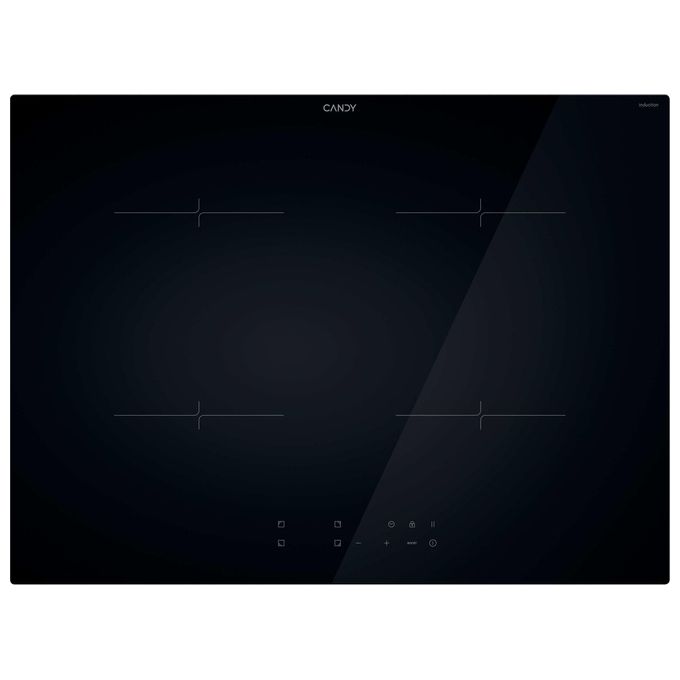 Candy piano cottura a induzione CI7428CTT, 70 cm, 4 zone, booster, comandi touch, vetro float, nero
