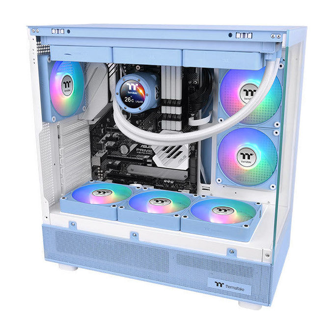 Thermaltake CL-F196-PL12BU-A Ventilatore 12 cm 2000 RPM PWM LED ARGB Blu colore Blu