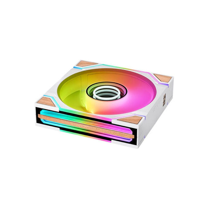 Thermaltake CL-F252-PL12SW-A SWAFAN 120 EX INFINITY Ventola PC 120 mm ARGB Sync MagForce 2.0 Doppi Infinity Mirror Pale Intercambiabili 2000 rpm colore Bianco