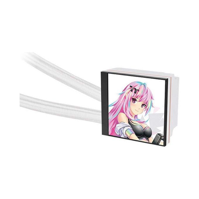 Thermaltake CL-W452-PL14SW-A MAGFloe 420 Ultra ARGB Raffreddatore di liquidi tutto in uno 14 cm 3 ventole Display LCD 3.95'' colore Bianco