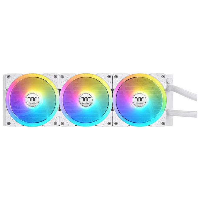 Thermaltake CL-W452-PL14SW-A MAGFloe 420 Ultra ARGB Raffreddatore di liquidi tutto in uno 14 cm 3 ventole Display LCD 3.95'' colore Bianco